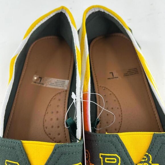 Baylor Bears Womens Stripe Canvas Shoe Size L Slippers - Picture 8 of 10